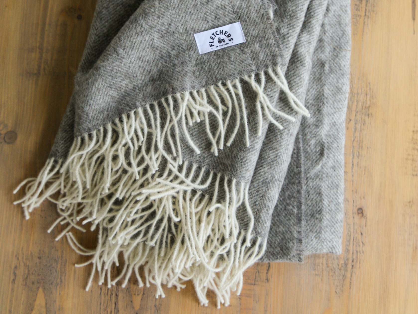 Wool Blanket Light Grey | Products | Fletchers on the Farm