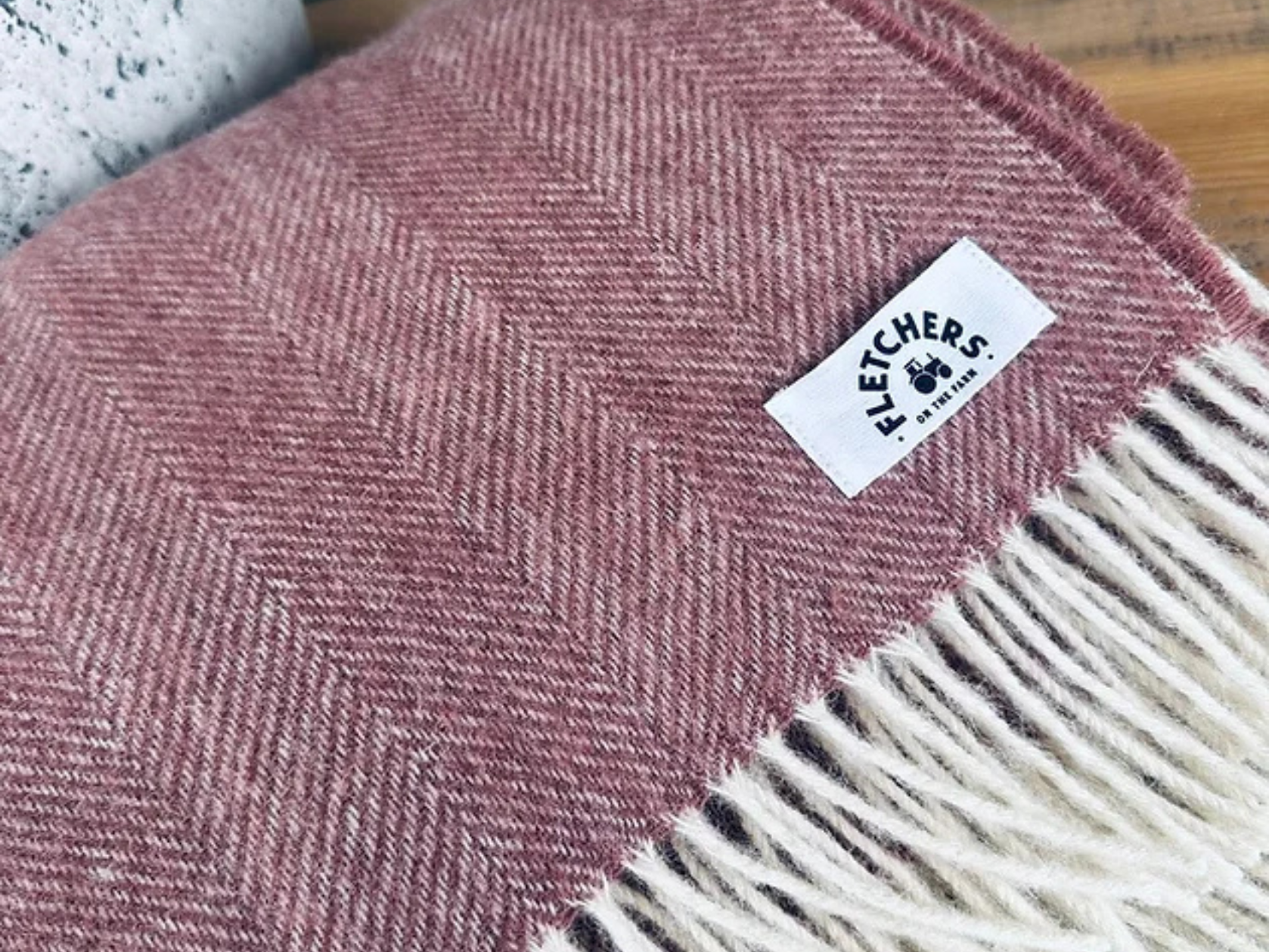 Wool Blanket Dusky Pink | Products | Fletchers on the Farm