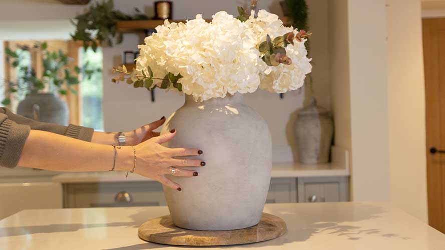 Farmhouse Chalk Pot & Wild Silk Bouquet | Products | Fletchers on the Farm